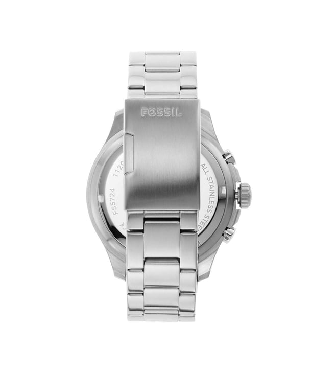 Fossil FB-03 Chronograph Blue Dial Silver Steel Strap Men's Watch FS5724 - view 3