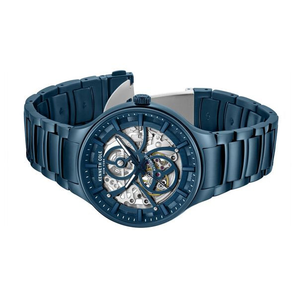 Kenneth Cole Automatic Blue Skeleton Dial Blue Steel Strap Men's Watch KCWGY0059802MN - view 3