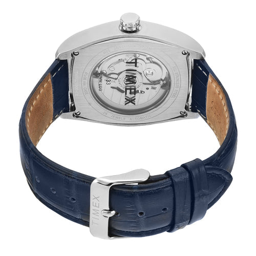 Timex Automatic Blue Skeleton Dial Blue Leather Strap Men's Watch TWEG25900 - view 4