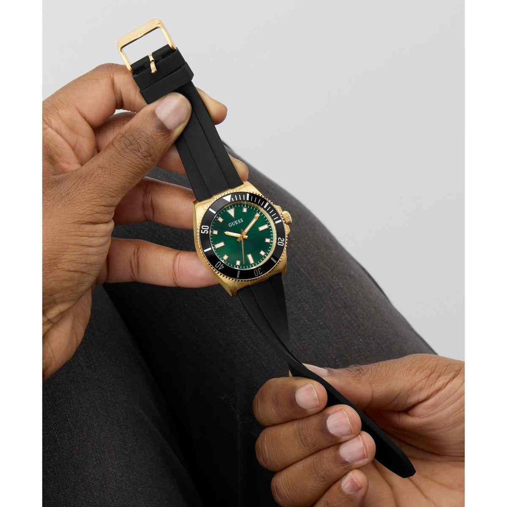 Guess Cliff Green Dial Black Strap Kids' Watch GW0969G2 - view 7