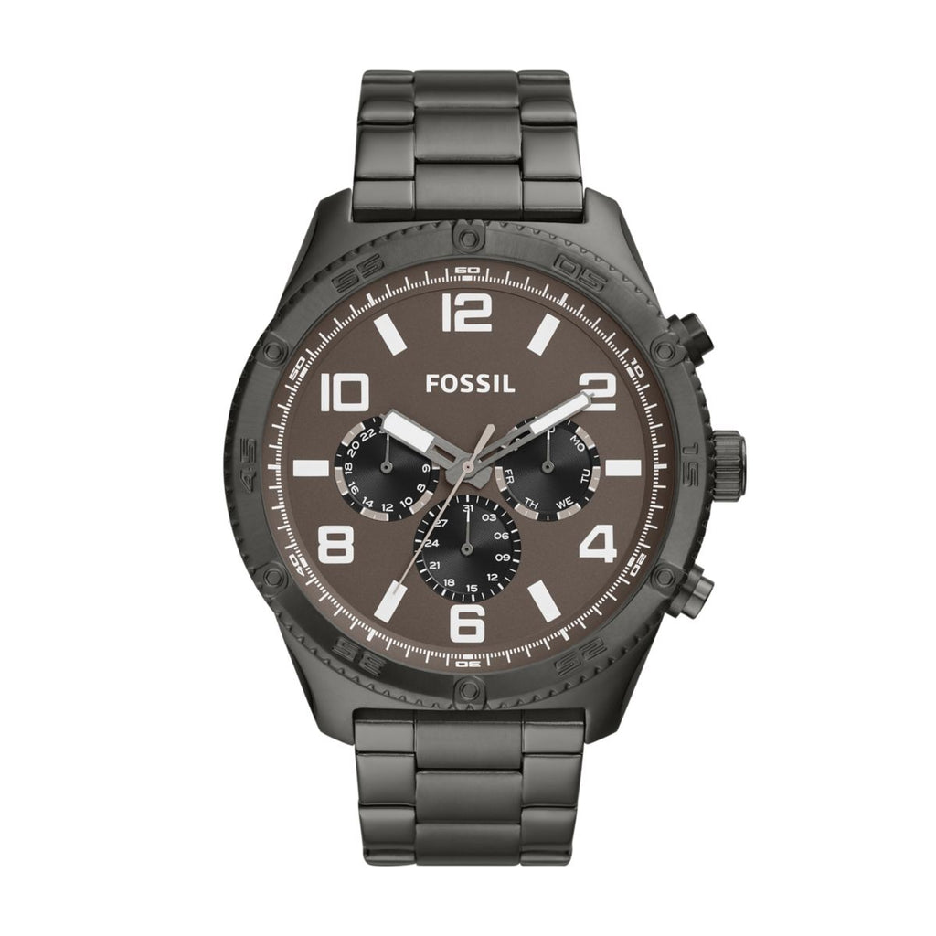 Fossil Brox Multifunction Grey Dial Smoke Stainless Steel Strap Men's Watch BQ2533 - view 1