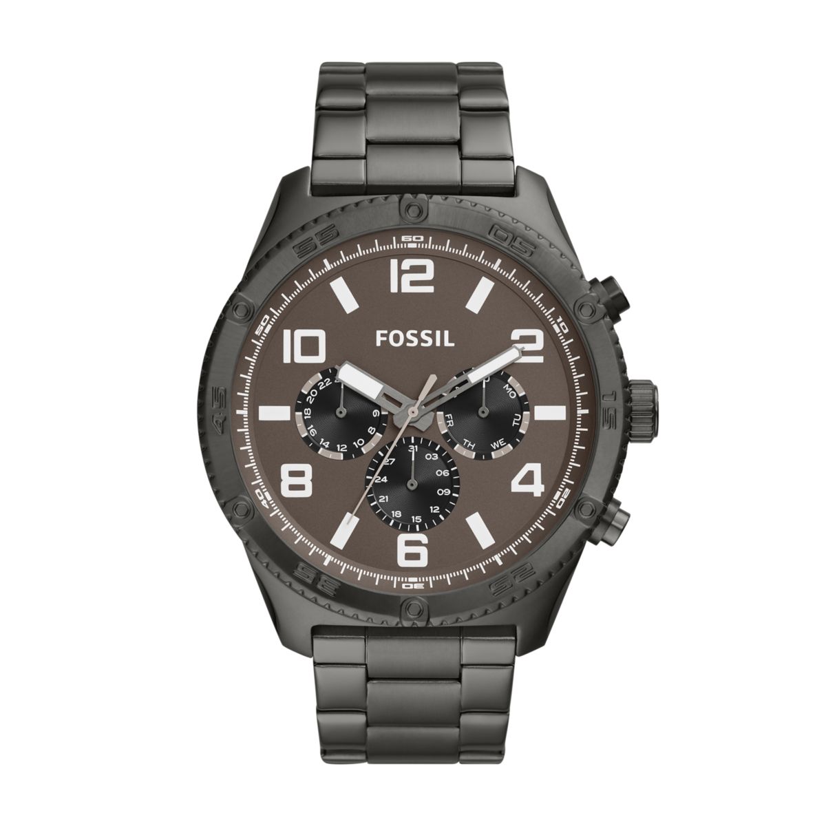 Fossil Brox Multifunction Grey Dial Smoke Stainless Steel Strap Men's Watch BQ2533 - view 1