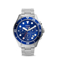 Fossil FB-03 Chronograph Blue Dial Silver Steel Strap Men's Watch FS5724 - view 1