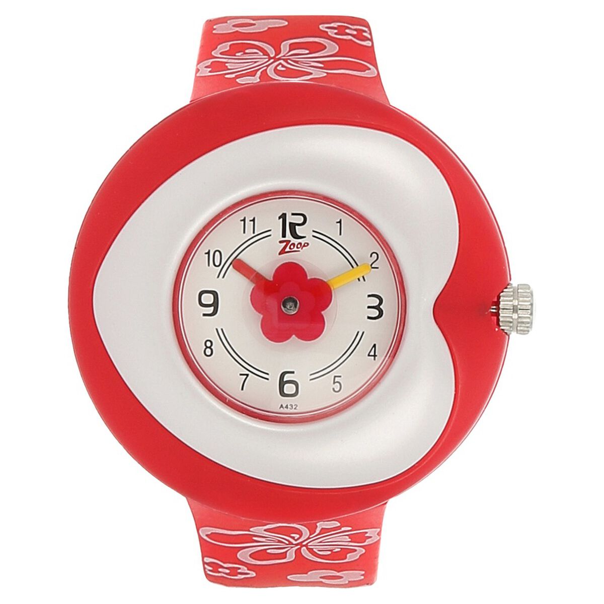 Zoop Silver Dial Flower Spinner Multicoloured Strap Kids' Watch C4007PP01 - view 1