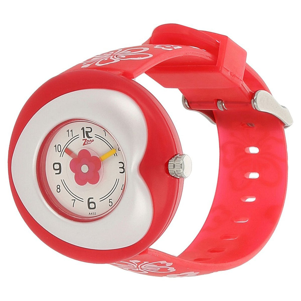 Zoop Silver Dial Flower Spinner Multicoloured Strap Kids' Watch C4007PP01 - view 2
