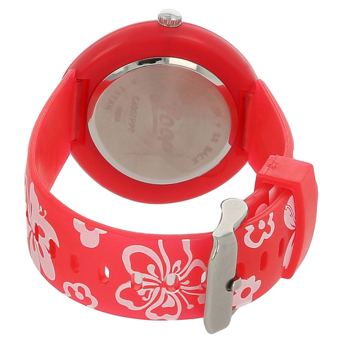 Zoop Silver Dial Flower Spinner Multicoloured Strap Kids' Watch C4007PP01 - view 4