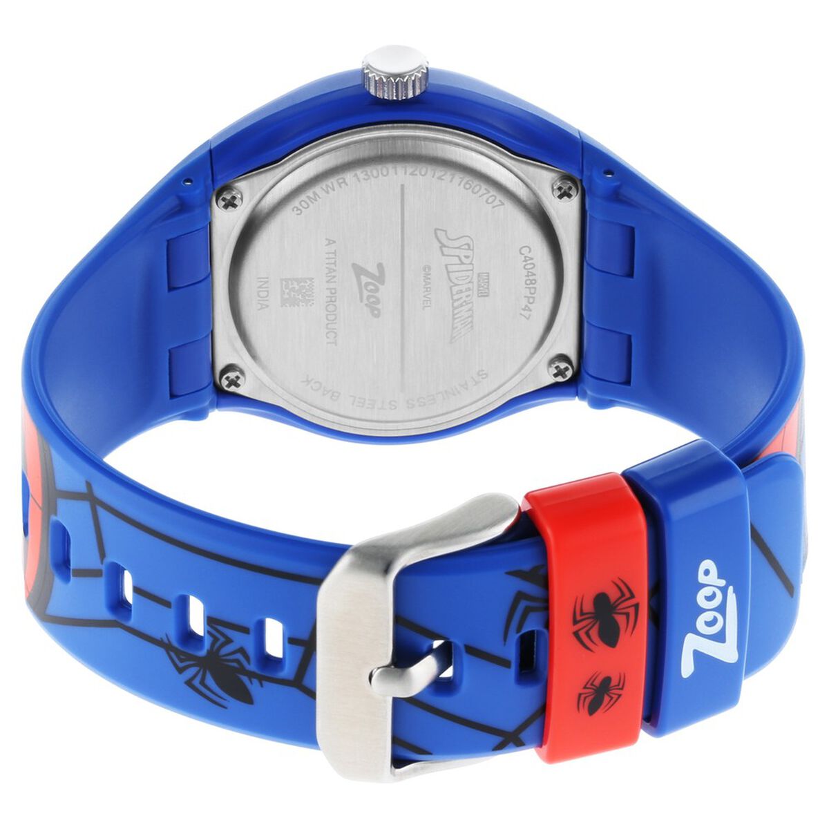 Zoop By Titan Marvel Spiderman Red Dial Blue Plastic Strap Kids' Watch C4048PP47 - view 5
