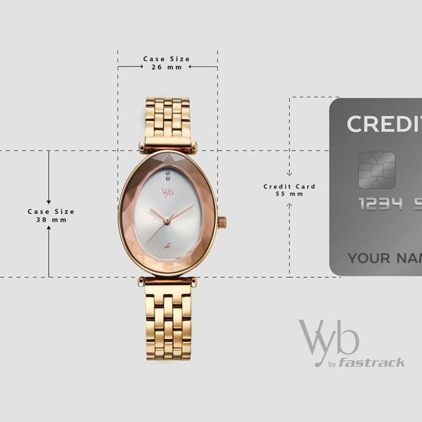Fastrack Vyb Prodigy Silver Dial Rose Gold Steel Strap Women's Watch FV60097WM01 - view 3