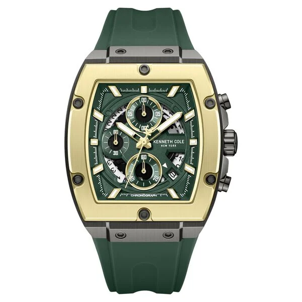 Kenneth Cole Multifunction Green Dial Green Silicone Strap Men's Watch KCWGO0067601MN - view 1