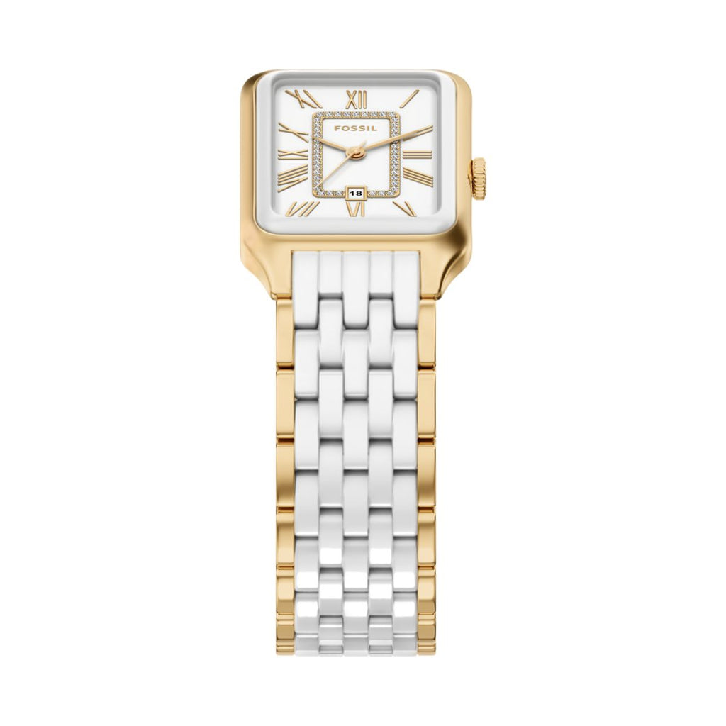 Fossil Raquel Ceramic White Dial Gold-Tone and White Ceramic Strap Women's Watch CE1136 - view 4