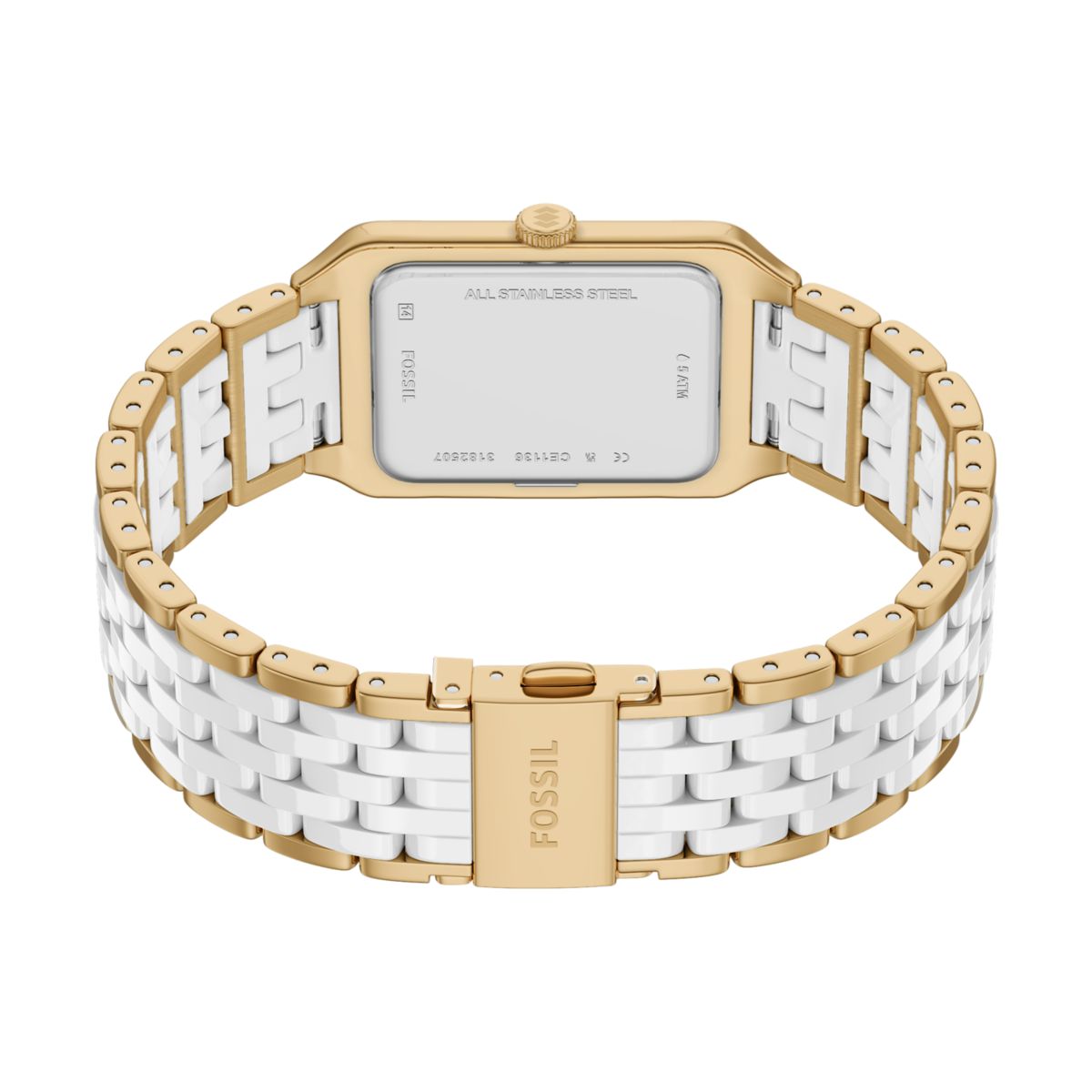 Fossil Raquel Ceramic White Dial Gold-Tone and White Ceramic Strap Women's Watch CE1136 - view 5