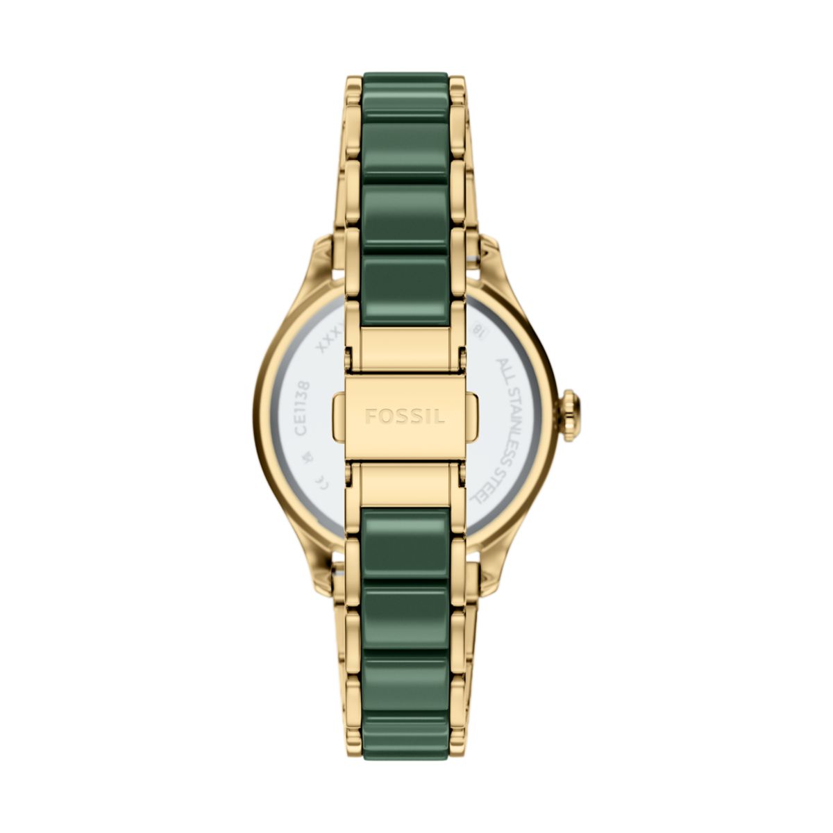Fossil Gilmore Ceramic Green Dial Gold-Tone and Green Ceramic Strap Women's Watch CE1138 - view 2