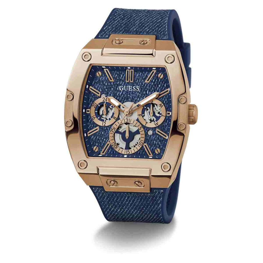 Guess Phoenix Blue Denim Dial Rose Gold-Tone Men's Watch GW0786G2 - view 8