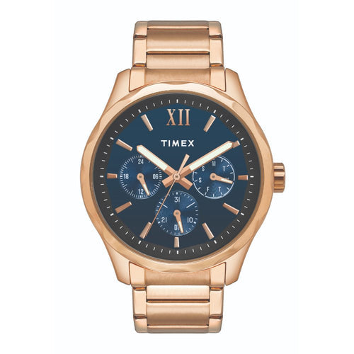 Timex Empera Blue Dial Rose Gold Strap Men's Multifunction Watch TW0TG7606 - view 1