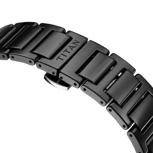 Titan Edge Ceramic Black Dial Black Ceramic Strap Men's Watch 1696NC01 - view 4