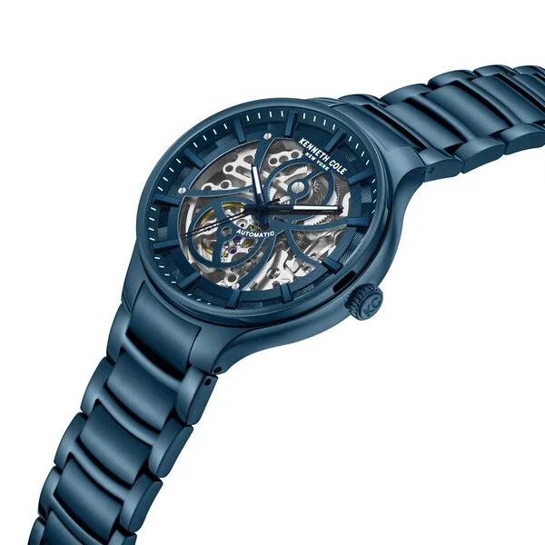 Kenneth Cole Automatic Blue Skeleton Dial Blue Steel Strap Men's Watch KCWGY0059802MN - view 2