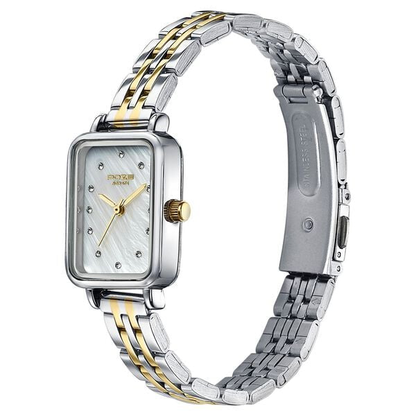 Sonata Poze Mother of Pearl Dial Two-Tone Metal Strap Women's Watch SP80133BM01 - view 3