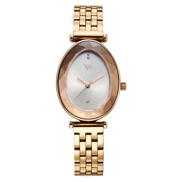 Fastrack Vyb Prodigy Silver Dial Rose Gold Steel Strap Women's Watch FV60097WM01 - view 1