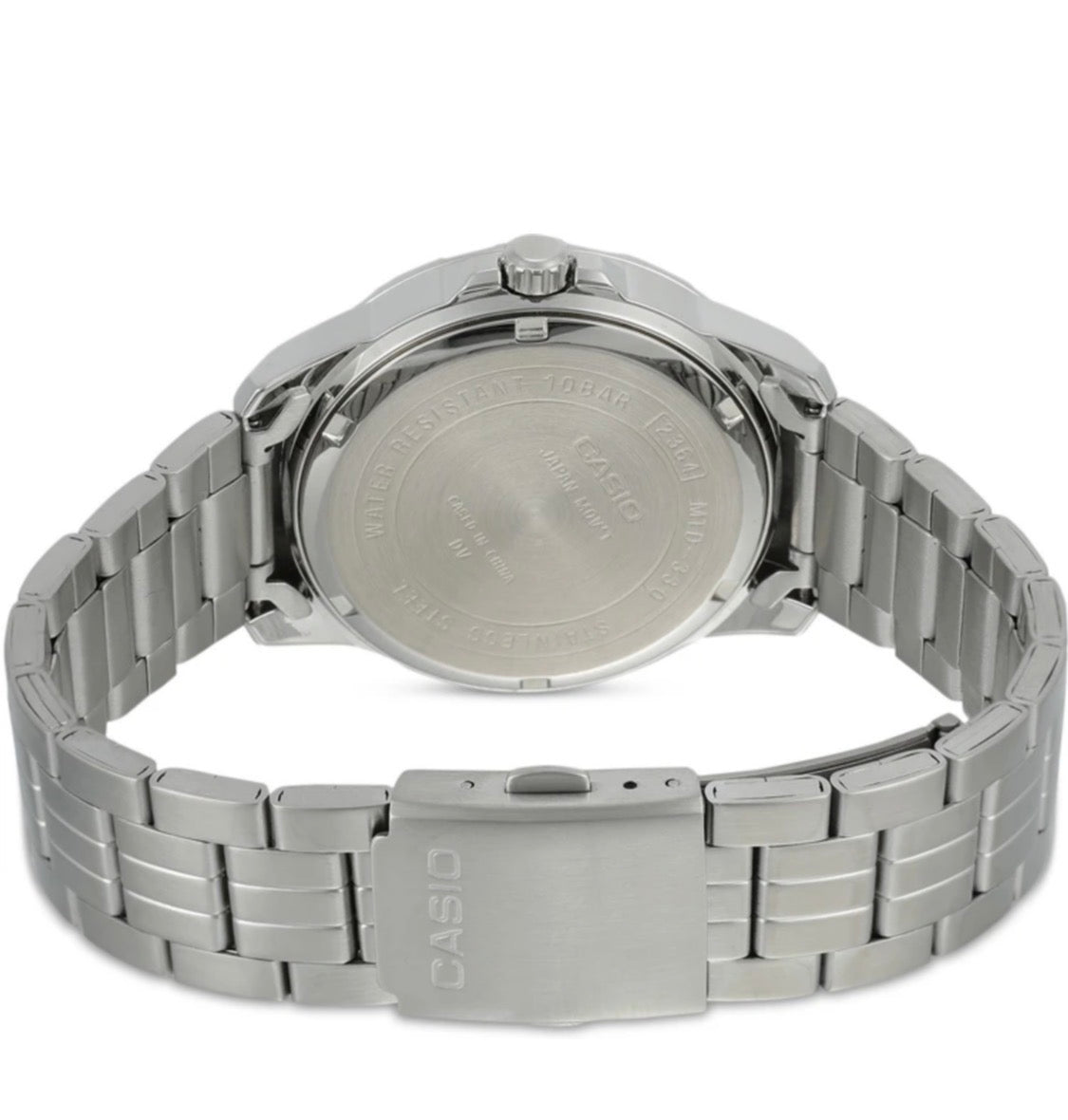 Casio Enticer Black Dial Silver Steel Strap Men's Chronograph Watch MTD-330D-1A3VDF - view 4