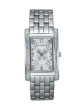 Timex Silver Geometric Dial Crystal Accent Silver Metal Strap Women's Watch TW000Y703 - view 1