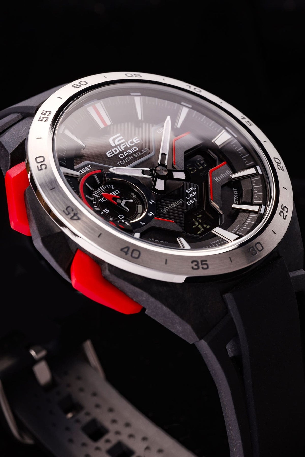 Casio Edifice Windflow Black Dial Resin Strap Solar Bluetooth Men's Watch ECB-2200P-1A - view 6