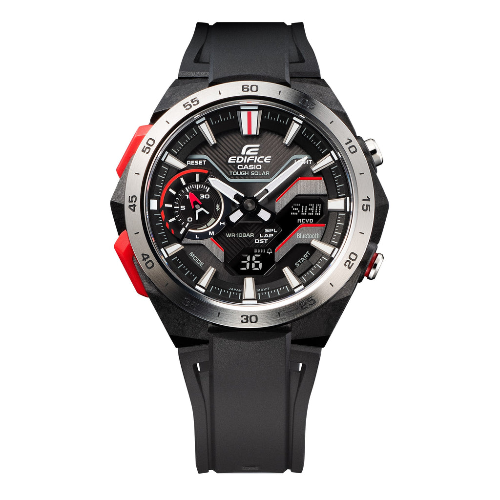 Casio Edifice Windflow Black Dial Resin Strap Solar Bluetooth Men's Watch ECB-2200P-1A - view 3