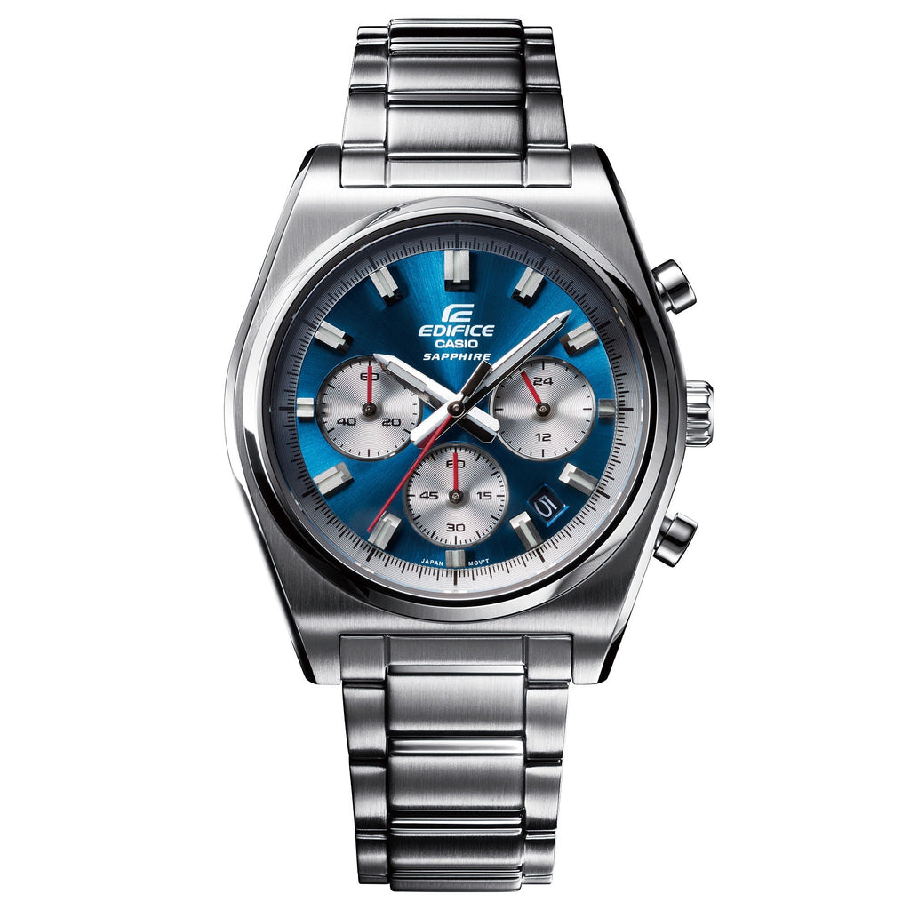 Casio Edifice Chronograph Blue Dial Silver Stainless Steel Strap Men's Watch EFB-730D-2AV - view 2