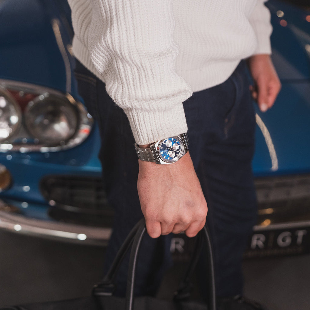 Casio Edifice Chronograph Blue Dial Silver Stainless Steel Strap Men's Watch EFB-730D-2AV - view 6