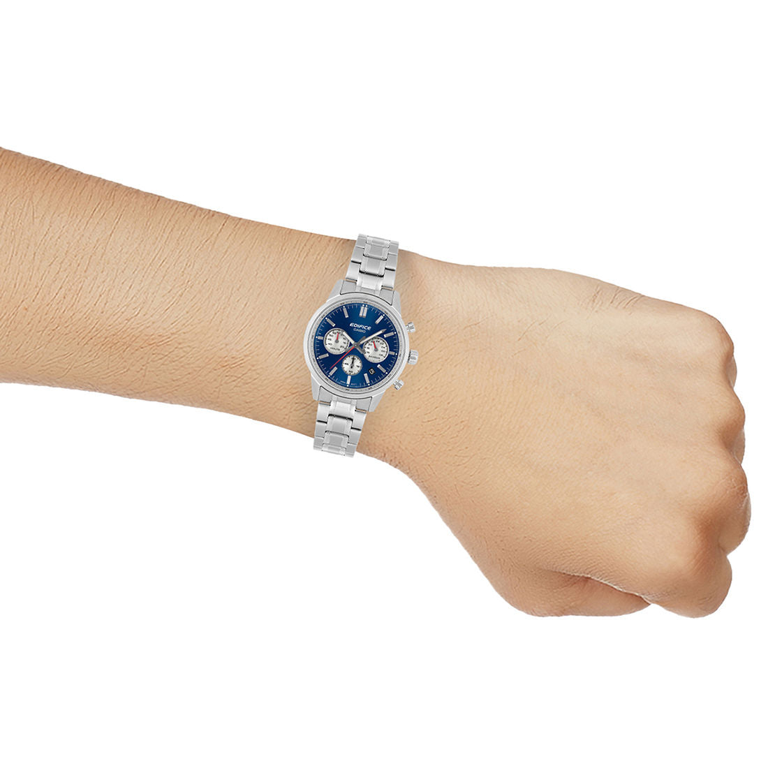 Casio Edifice Chronograph Blue Dial Silver Stainless Steel Strap Men's Watch EFR-575D-2A - view 7