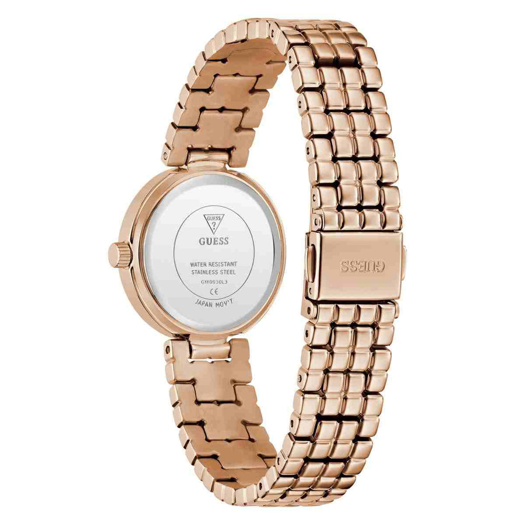 Guess Clara White Dial Rose Gold-Tone Stainless Steel Strap Women's Watch GW0930L3 - view 3