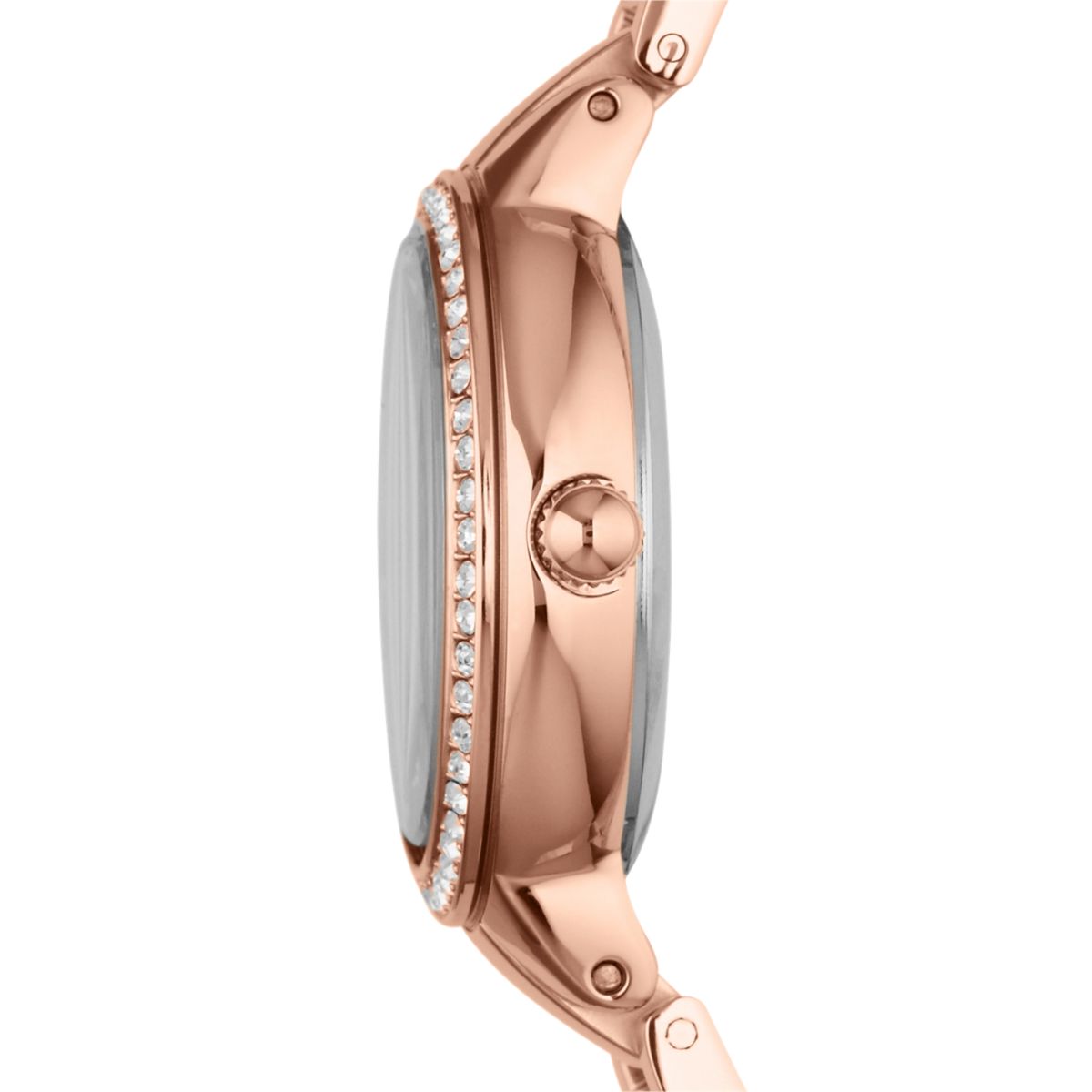 Fossil Virginia Silver Dial Rose Gold-Tone Stainless Steel Strap Women's Watch ES3284 - view 3