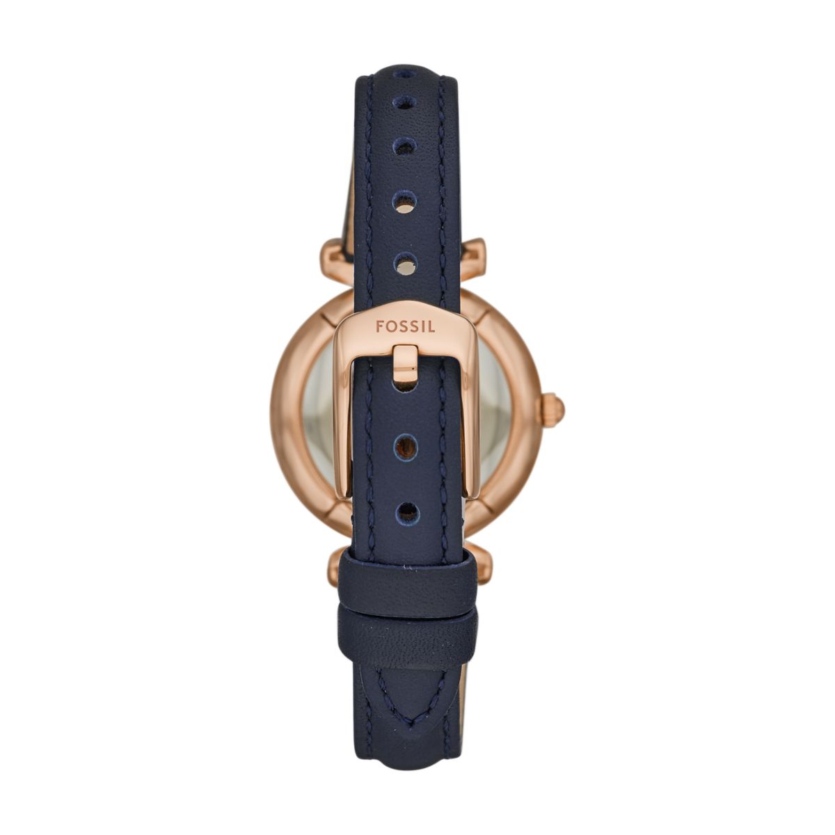 Fossil Carlie Mini White Mother-of-Pearl Dial Navy Leather Strap Kids' Watch ES4502 - view 2