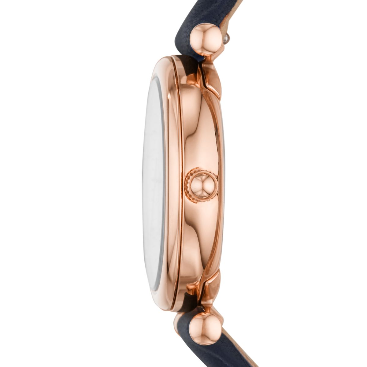 Fossil Carlie Mini White Mother-of-Pearl Dial Navy Leather Strap Kids' Watch ES4502 - view 3
