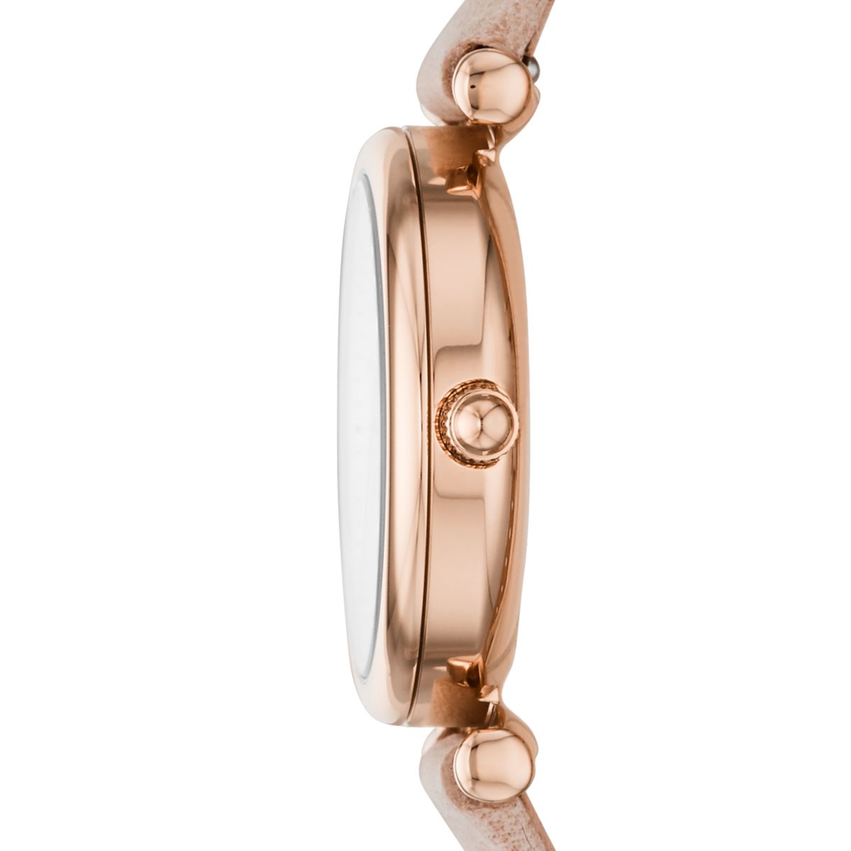 Fossil Carlie Mini White Mother-of-Pearl Dial Blush Leather Strap Women's Watch ES4699 - view 3