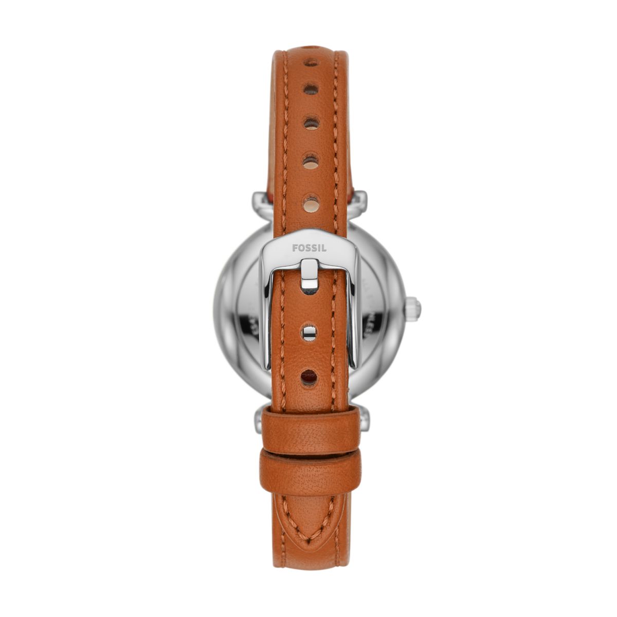 Fossil Carlie Mini Blue Dial Tan Leather Strap Kids' Watch ES4701 - view 2