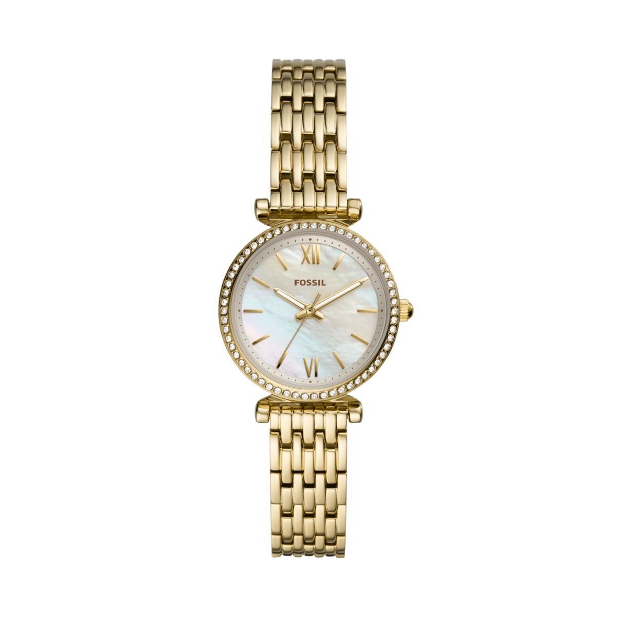 Fossil Carlie Mini Mother-of-Pearl Dial Gold-Tone Stainless Steel Women's Watch ES4735 - view 1