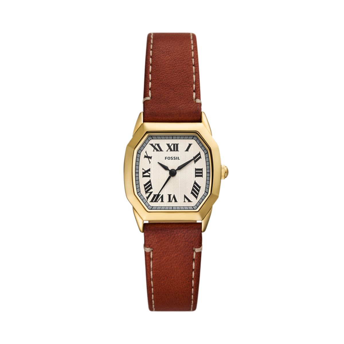 Fossil Harlow Cream Dial Medium Brown Leather Strap Women's Watch ES5364 - view 1