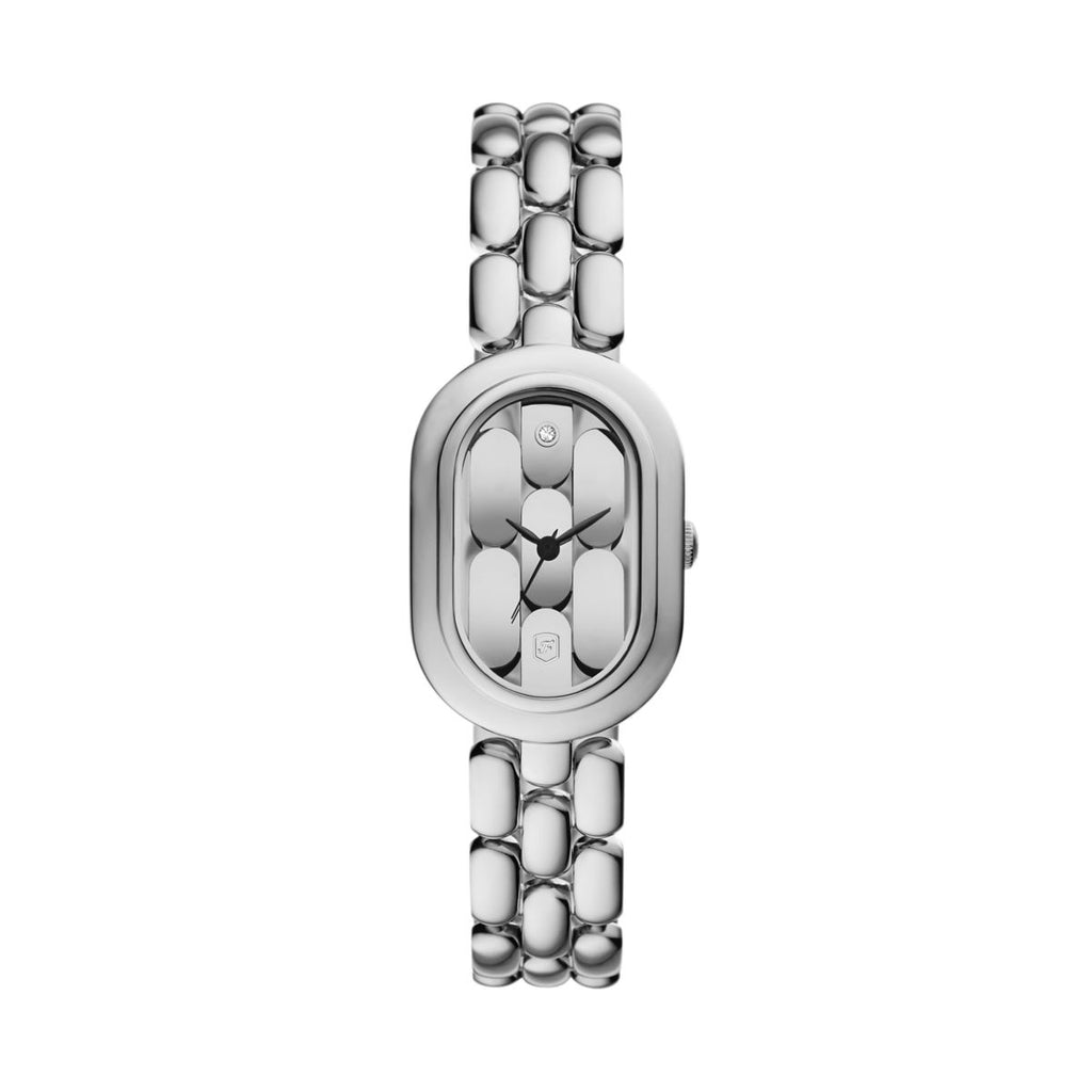 Fossil Sloan Silver Skeleton Dial Stainless Steel Strap Women's Watch ES5381 - view 1