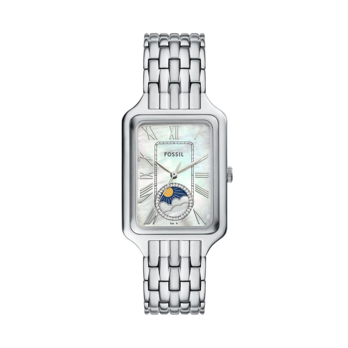 Fossil Raquel Sun Moon Mother-of-Pearl Dial Stainless Steel Strap Women's Watch ES5400 - view 1