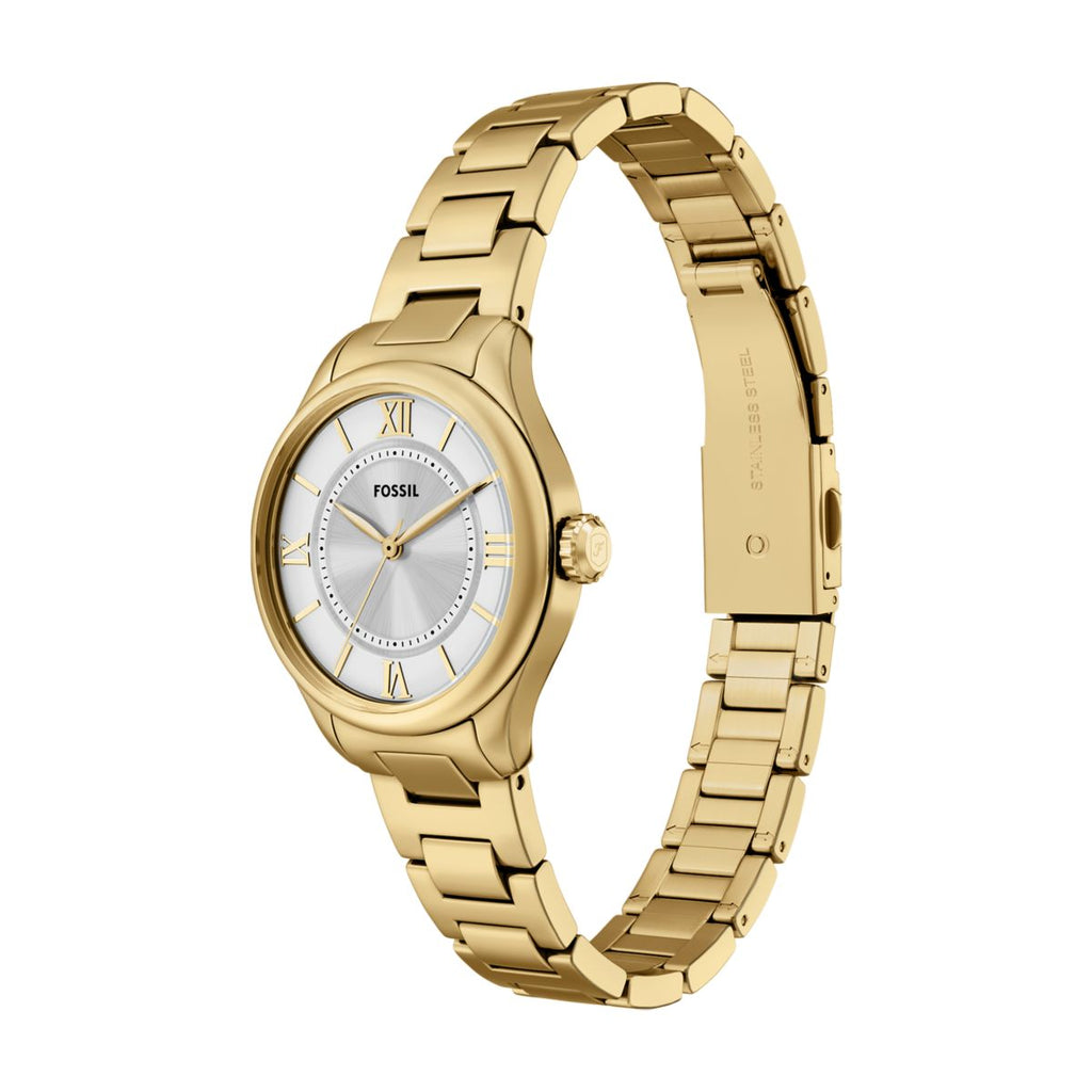 Fossil Gilmore Silver Dial Gold-Tone Stainless Steel Strap Women's Watch ES5421 - view 6