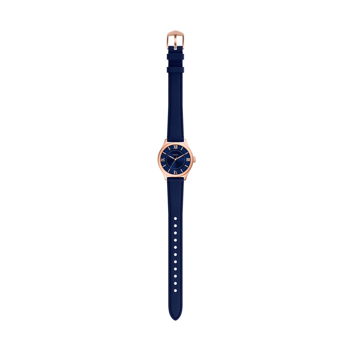 Fossil Gilmore Navy Blue Dial Navy Leather Strap Women's Watch ES5424 - view 7