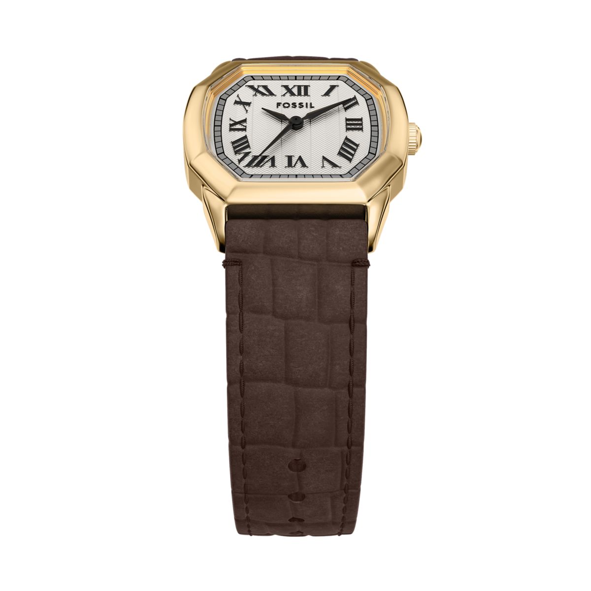 Fossil Harlow Cream Dial Brown Croco Leather Strap Women's Watch ES5426 - view 4