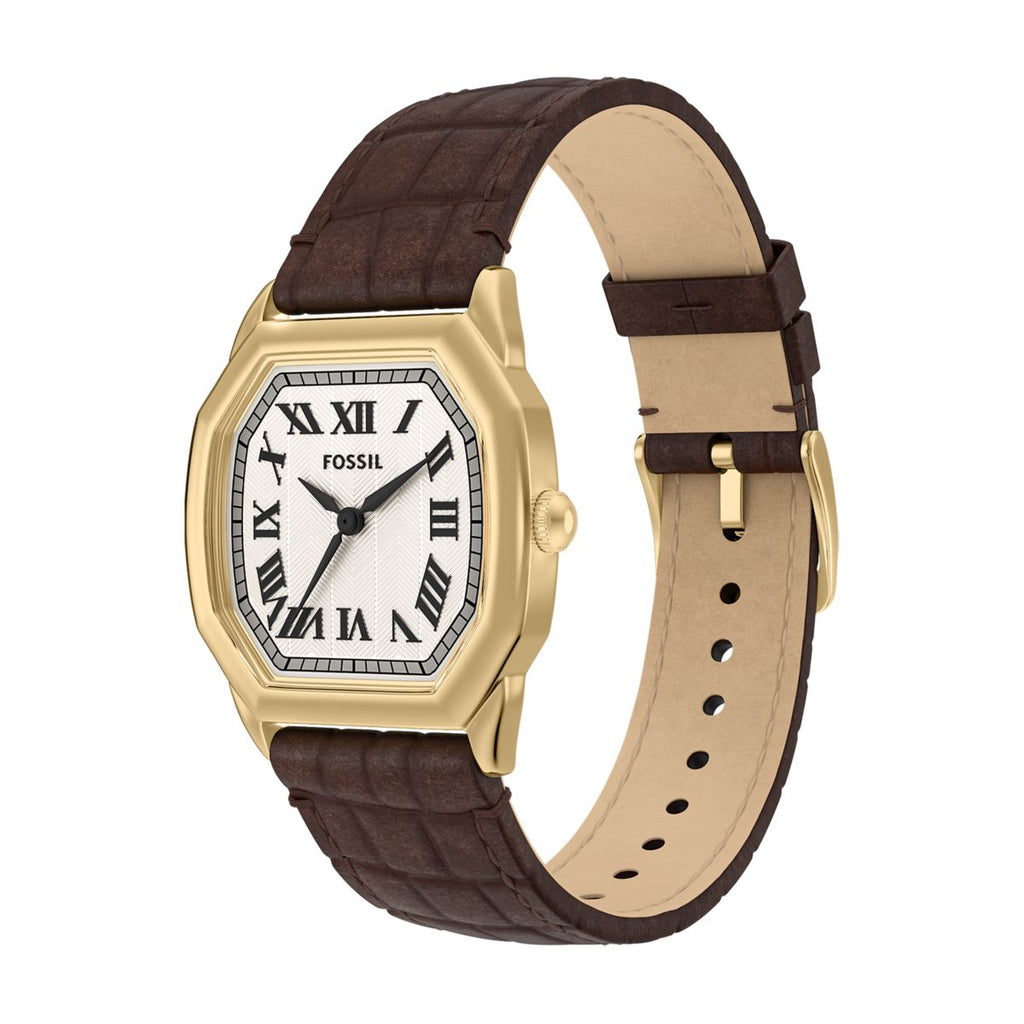 Fossil Harlow Cream Dial Brown Croco Leather Strap Women's Watch ES5426 - view 6