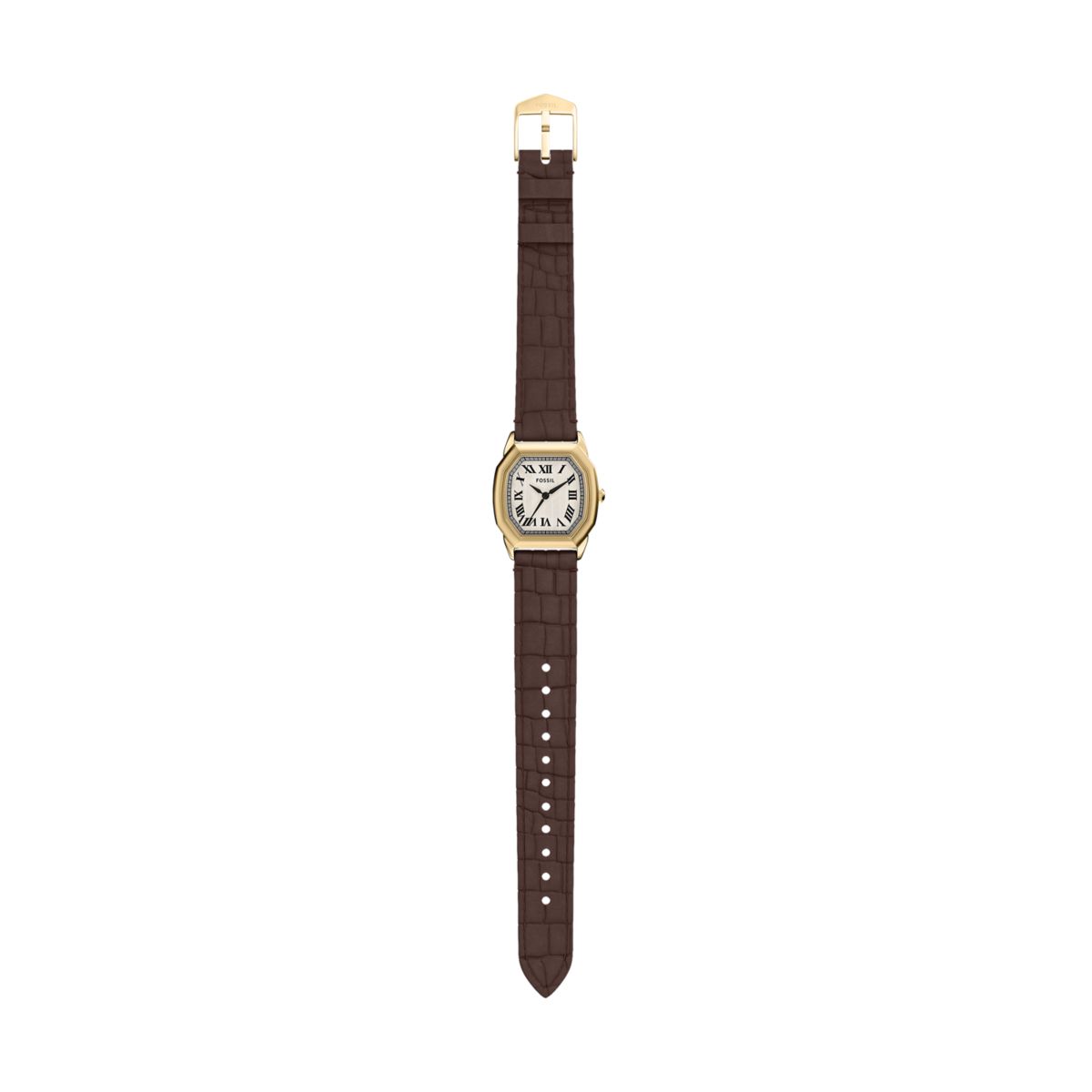 Fossil Harlow Cream Dial Brown Croco Leather Strap Women's Watch ES5426 - view 7