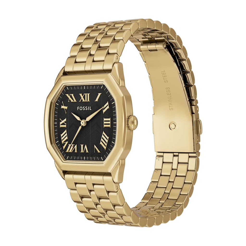 Fossil Harlow Black Dial Gold-Tone Stainless Steel Strap Women's Watch ES5433 - view 6
