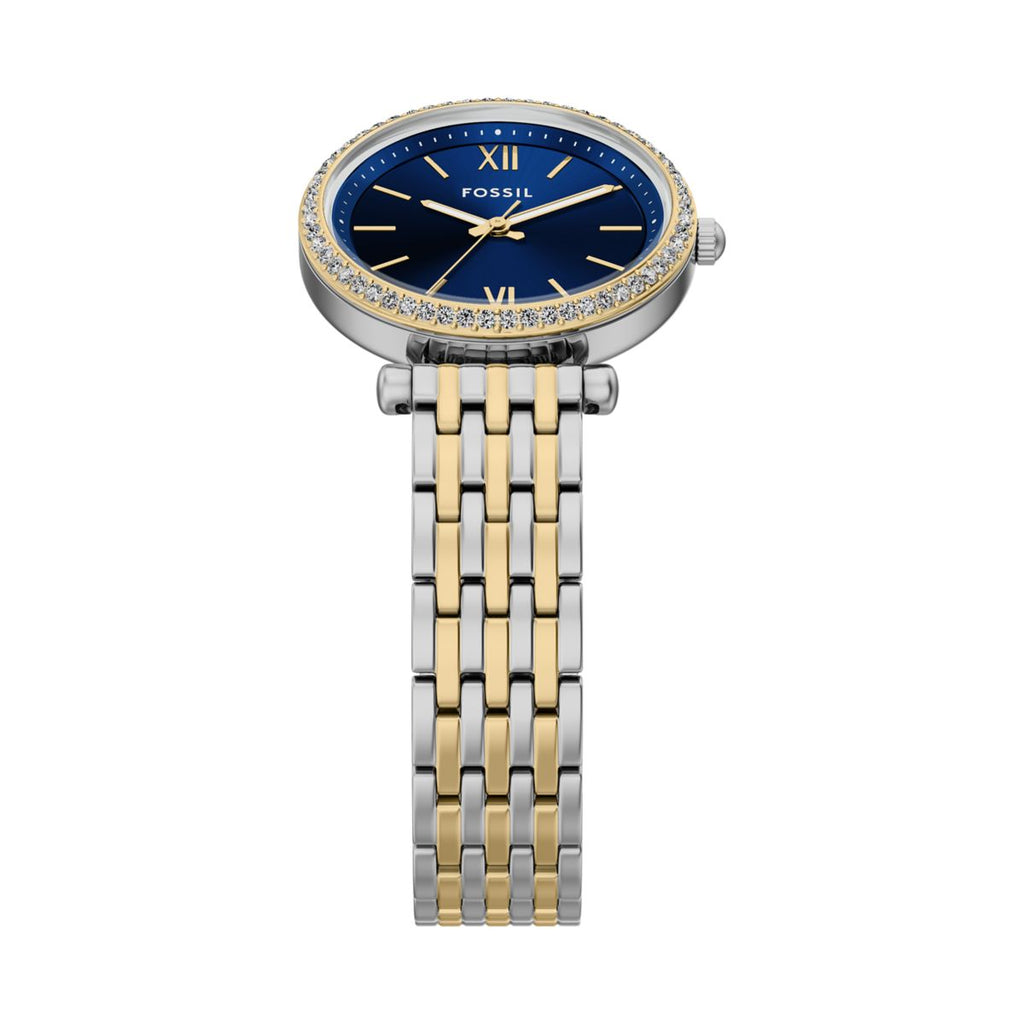 Fossil Carlie Mini Blue Dial Two-Tone Stainless Steel Strap Women's Watch ES5438 - view 4