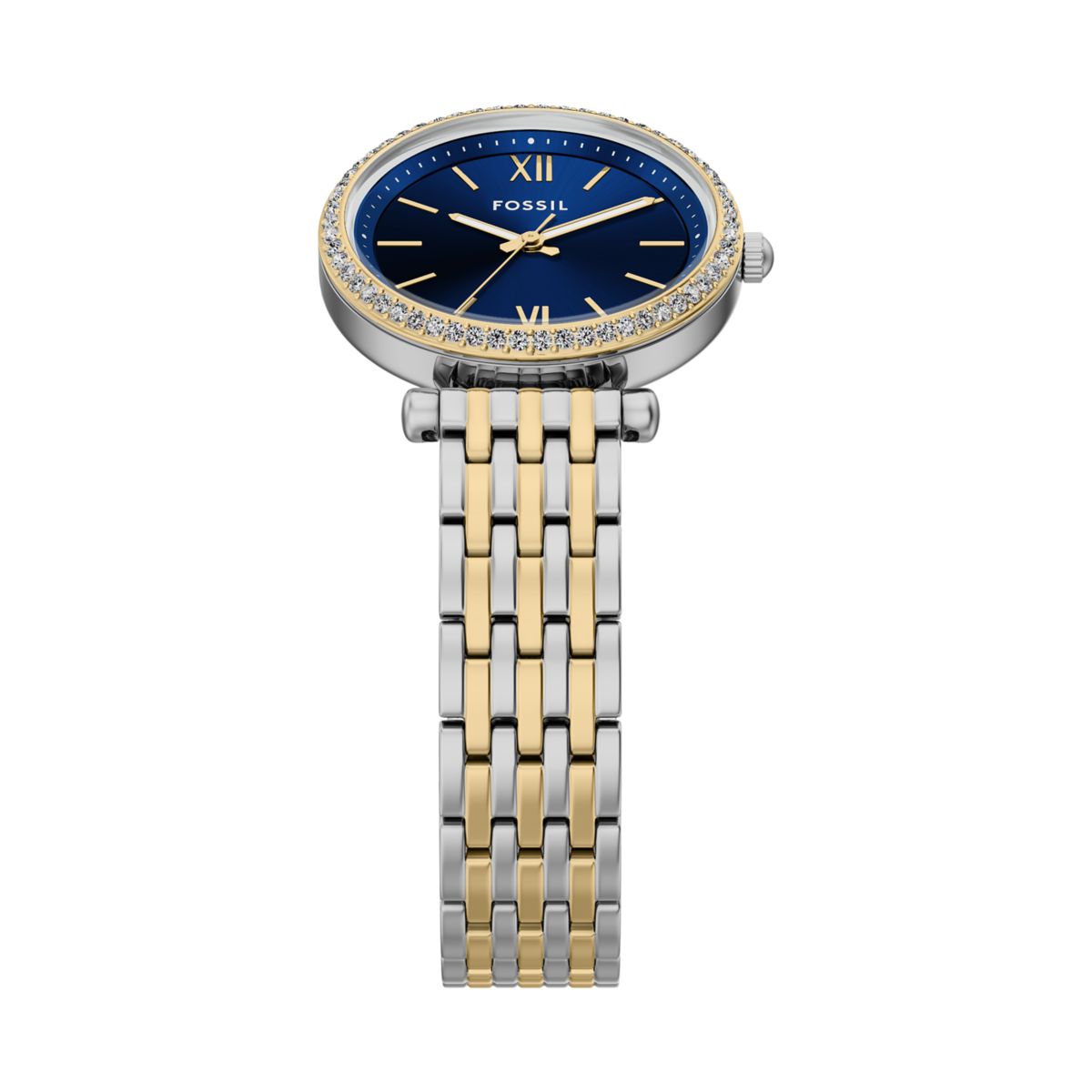 Fossil Carlie Mini Blue Dial Two-Tone Stainless Steel Strap Women's Watch ES5438 - view 4