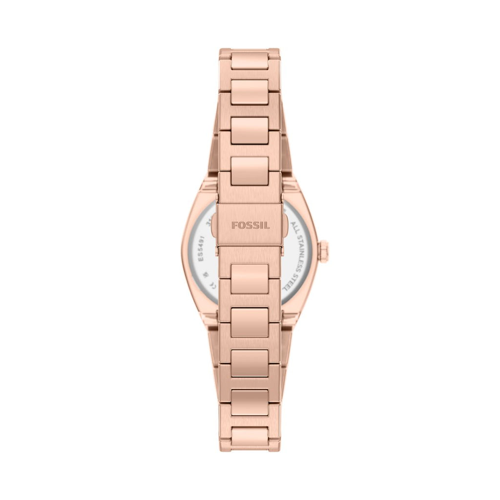 Fossil Everett Rose Gold Dial Rose Gold-Tone Stainless Steel Strap Women's Watch ES5491 - view 2