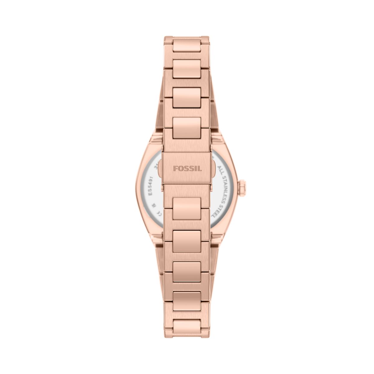 Fossil Everett Rose Gold Dial Rose Gold-Tone Stainless Steel Strap Women's Watch ES5491 - view 2