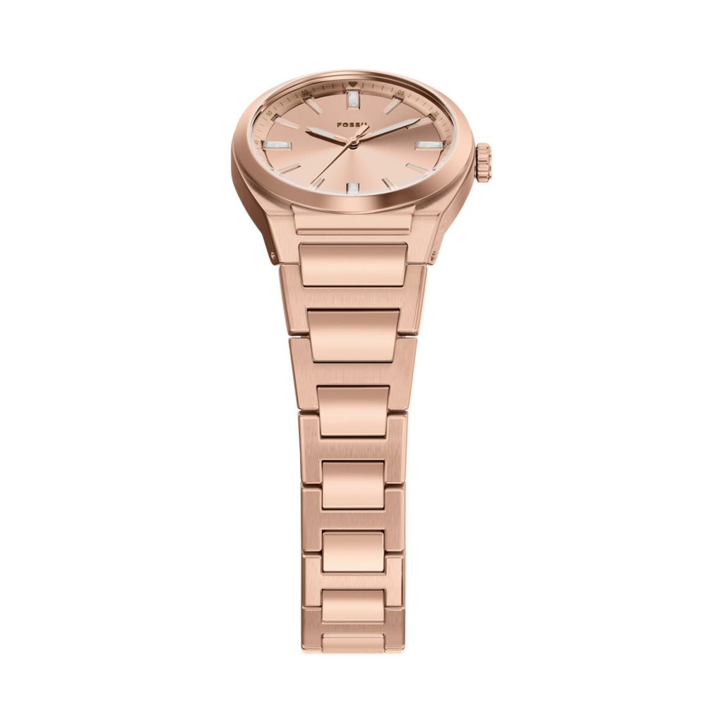Fossil Everett Rose Gold Dial Rose Gold-Tone Stainless Steel Strap Women's Watch ES5491 - view 4